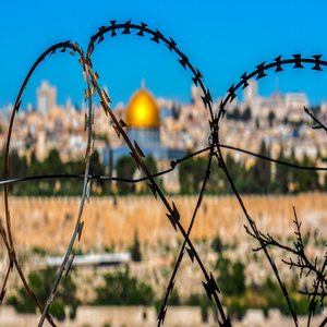 Image by rquevenco titled ’barbed wire, jerusalem, holy land’. Source: Pixabay